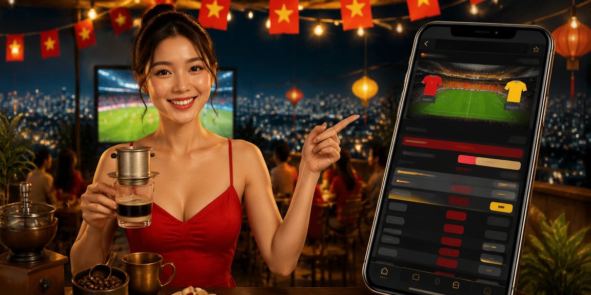 Người dùng tại Buôn Ma Thuột kiểm tra khuyến mãi casino trên điện thoại bên ly cà phê sáng