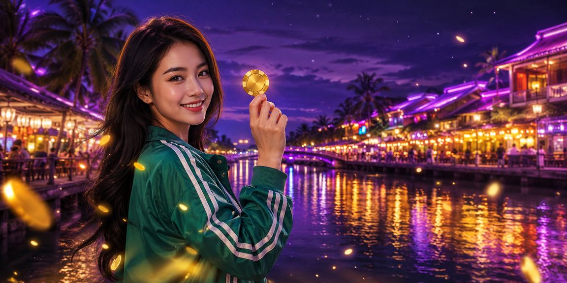 Ánh đèn neon tại Phú Quốc tượng trưng cho giải thưởng VIP và Jackpot đặc biệt tại ef4